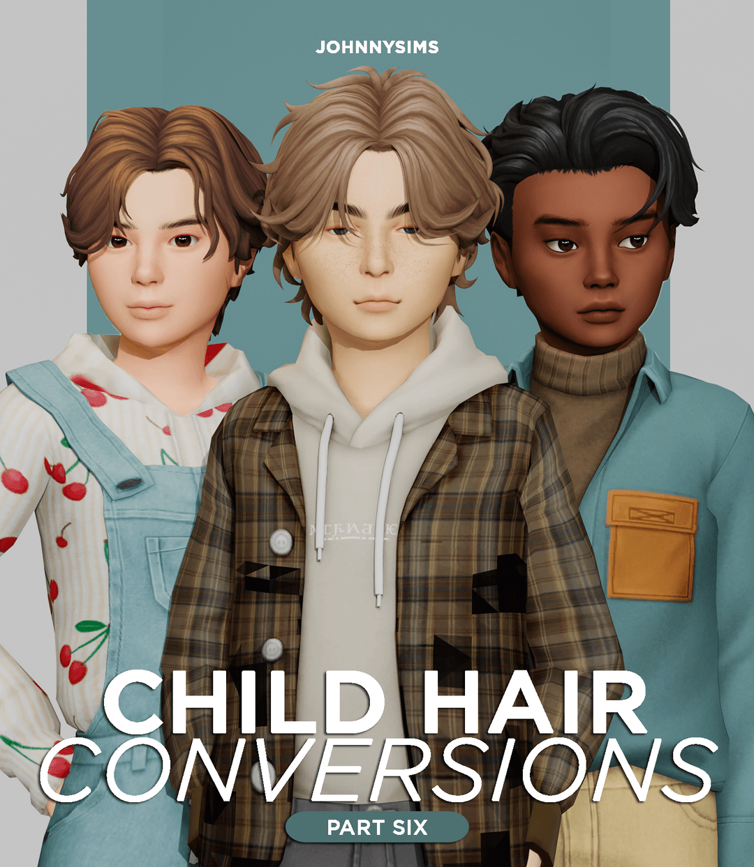 Набор детских причесок Child Hair Conversions Pt.6